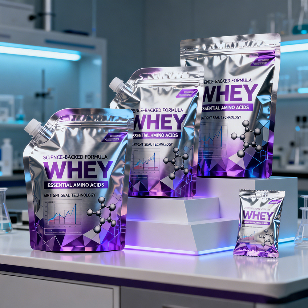 Worry-free Delivery Printing Pack Plastic Bag Manufacturer Low MOQ Custom Flavor Whey Protein Powder Pouch Stand Food Mylar Bag
