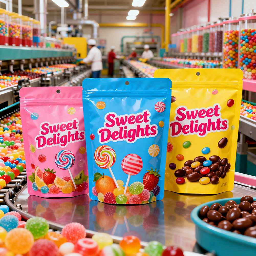 Digital Printing HD Matte Candy Bags Hot Stamping Embossing Holographic Mylar Bag Smell Proof 35g Candy Chocolate bar Plastic bag