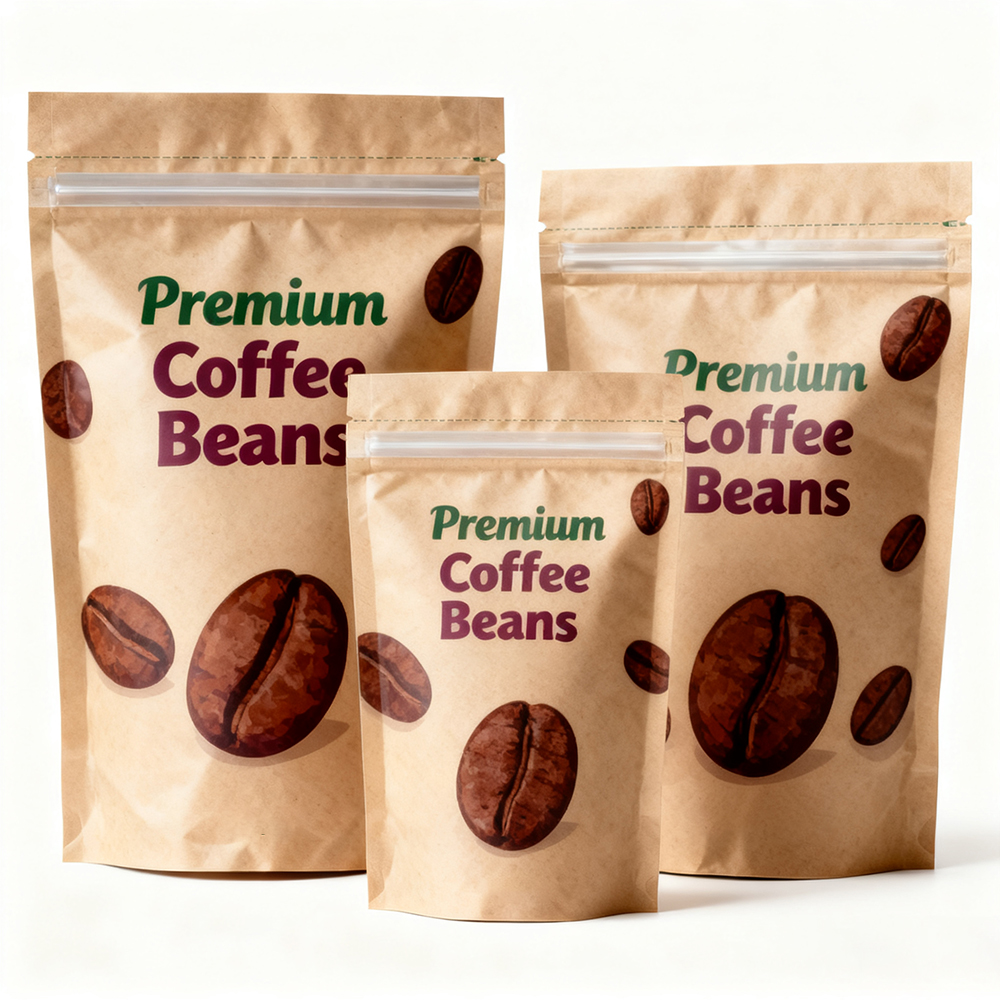 Food-grade Food Snack Packaging Paper Bag Safe Eco Friendly Moisture-proof Smell Proof Leisure Food Packaging Kraft Paper Bag