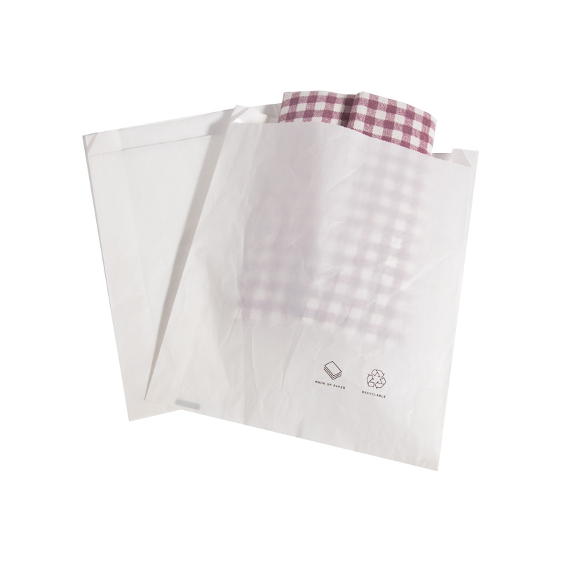 Custom Vela Glassine Paper Bags Recycled Self-Adhesive Sealed Frosted Wax Matte Finish for Clothing Packaging and Shopping
