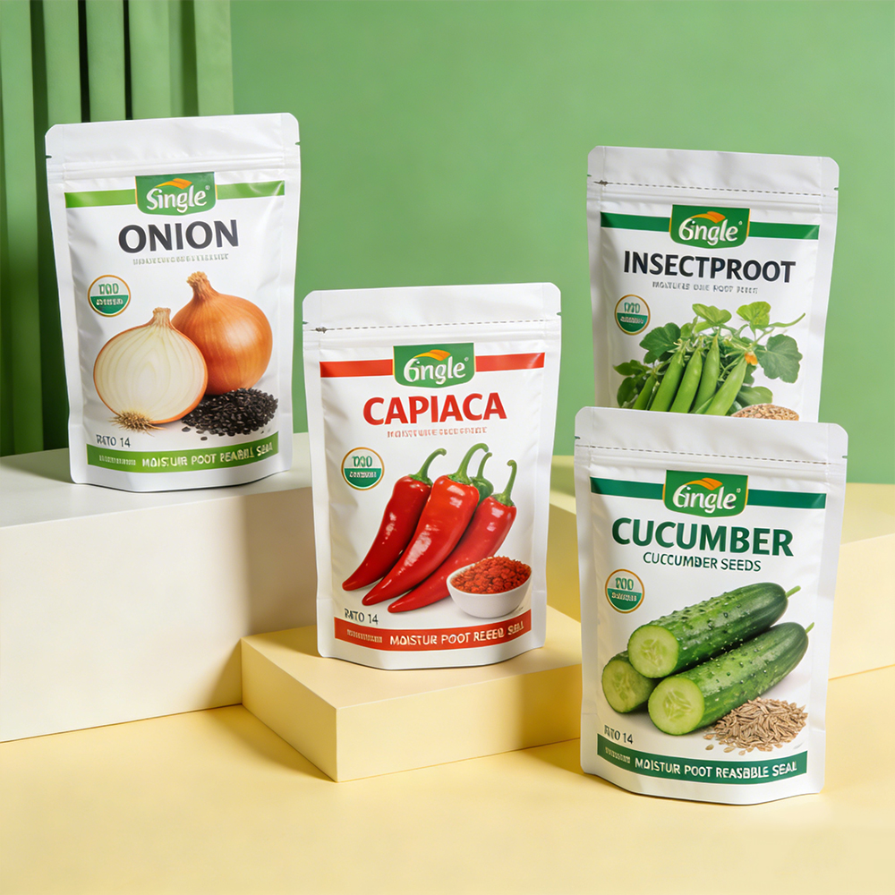 Precise Seed protection Foodgrade Packaging Bag PET/OPP Composite Laminated Plastic Ziplock Reusable Moisture-proof Mylar Bag