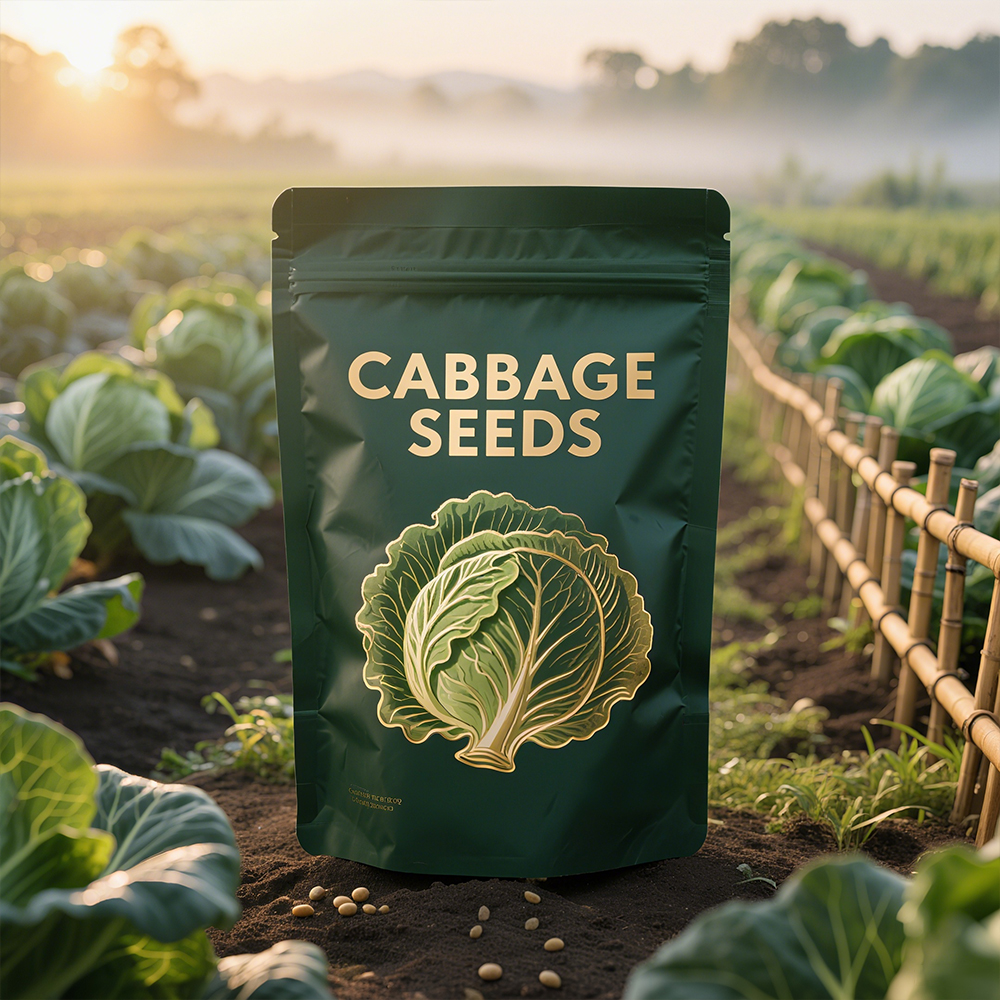 Custom Biodegradable Seed Bag with logo Embossing Frosted Window Ziplock Reusable Sealing Moisture-proof Insectproof Plastic Bag