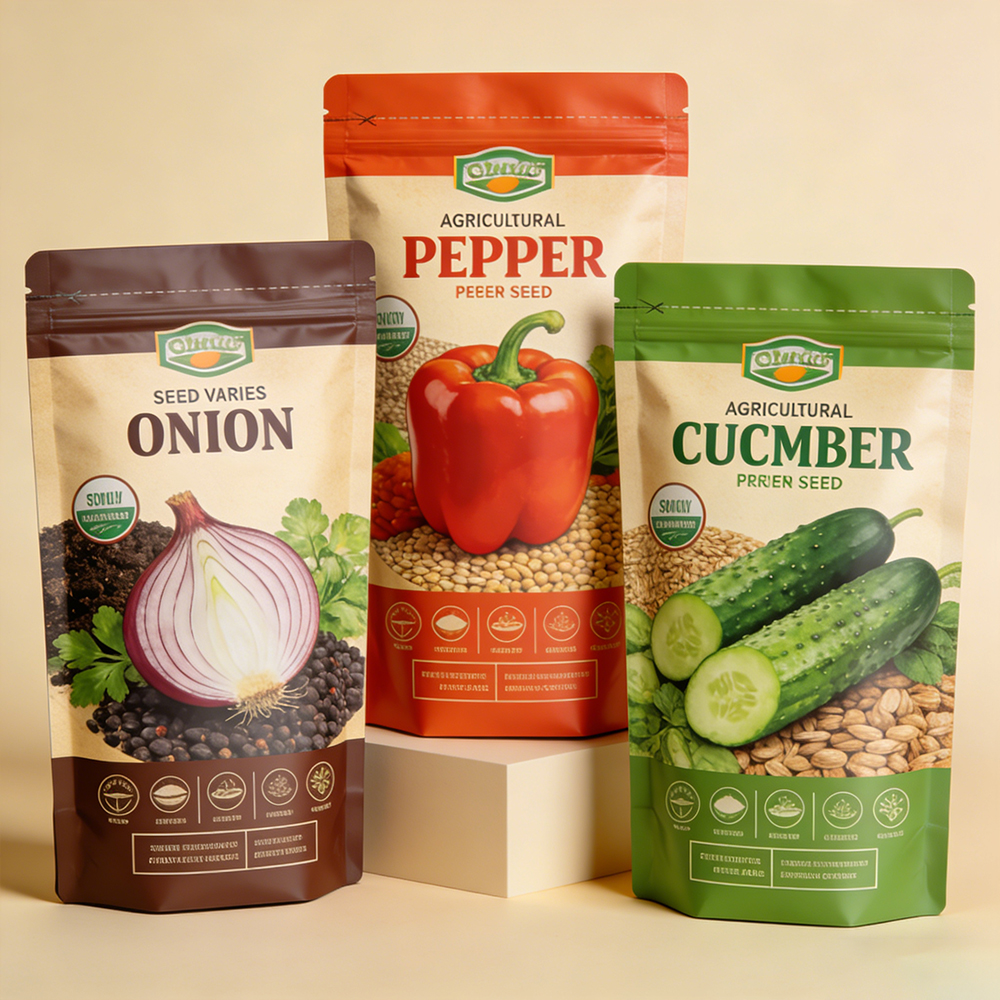 Biodegradable Packaging Plastic Bag Ziplock Reusable Pack for Vegetables Flowers Wheat Corn Touch Feel Film Layer Press Mylarbag