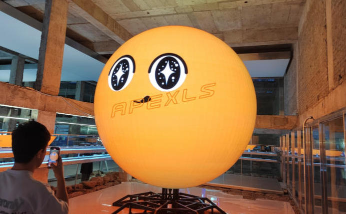 A 4-meter diameter LED sphere screen from South Korea