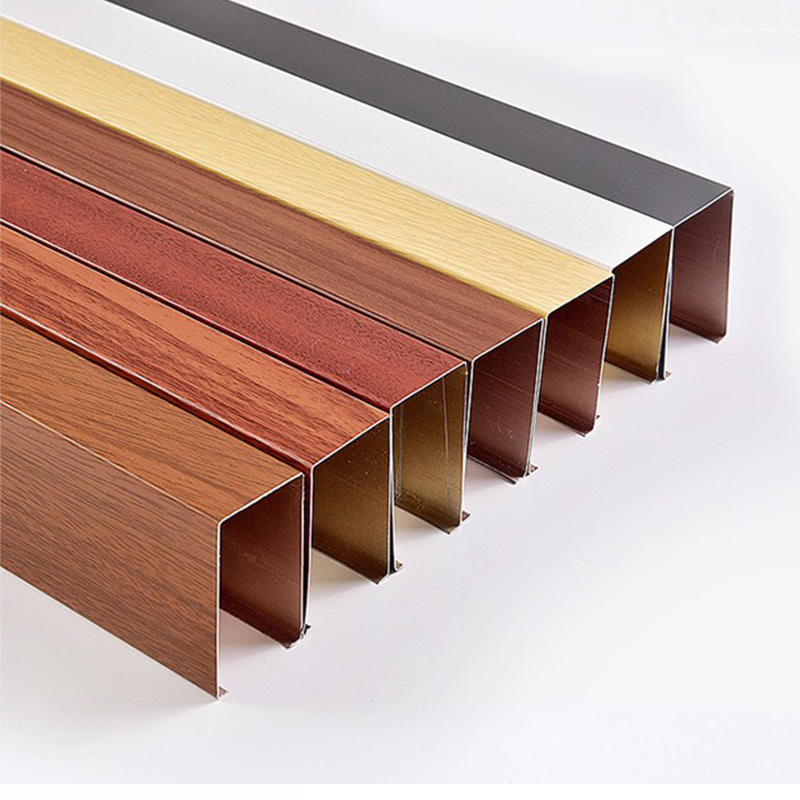 U-shaped aluminum square tube ceiling